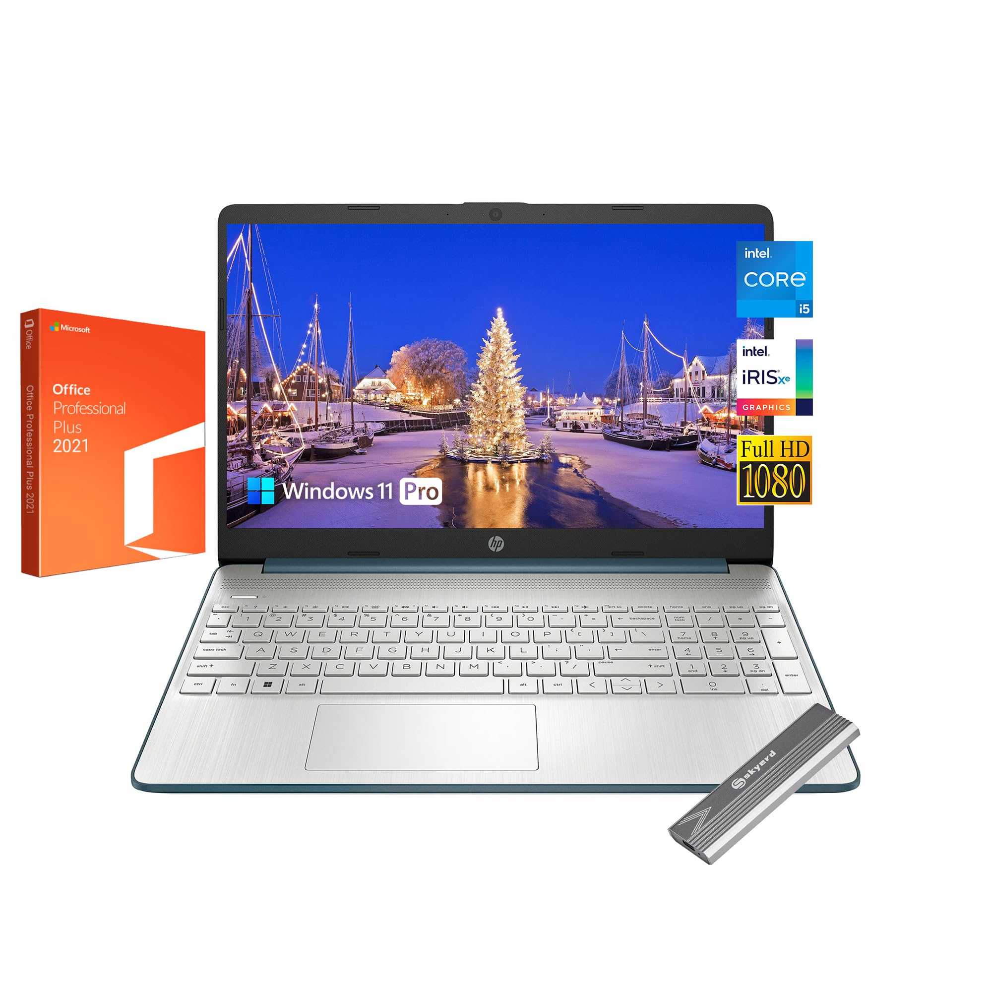 HP 15.6" FHD Screen Laptop with Microsoft Office Lifetime License