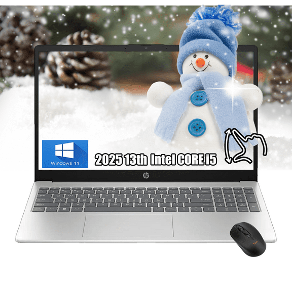 HP 15.6" FHD Touch-Screen Laptop, 2025 13th Intel Core i5-1334U, 16GB DDR4 Memory, 512GB PCIe SSD, Laptop Computadora- Work Business College Student, Windows 11, W/Mouse