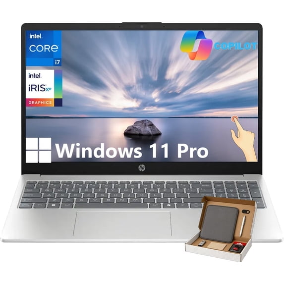 HP 15.6" FHD Touchscreen Business Laptop, Intel 10-Core i7-1355U, 32GB RAM, 2TB SSD, Intel Iris Xe GPU, Wi-Fi 6, Camera, HDMI, Copilot, Windows 11 Pro