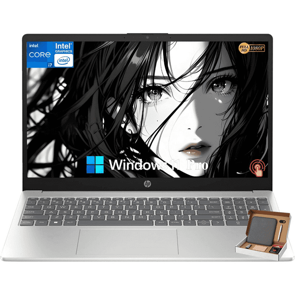 HP 15.6" FHD Touchscreen Business Laptop, Intel 10-Core i7-1355U(Up to 5.0 GHZ), 64 GB RAM, 2 TB SSD, Intel Iris Xe GPU, Wi-Fi 6, BT 5.3, HDMI, Copilot, Windows 11 Pro