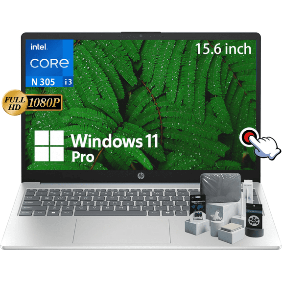 HP 15.6" FHD Touchscreen Business and Students Laptop , Intel 8-Cores i3 N305 Processor , 16GB RAM 512GB SSD , Copilot AI , Wi-Fi 6 , Win 11 Pro ,Moonlight Blue