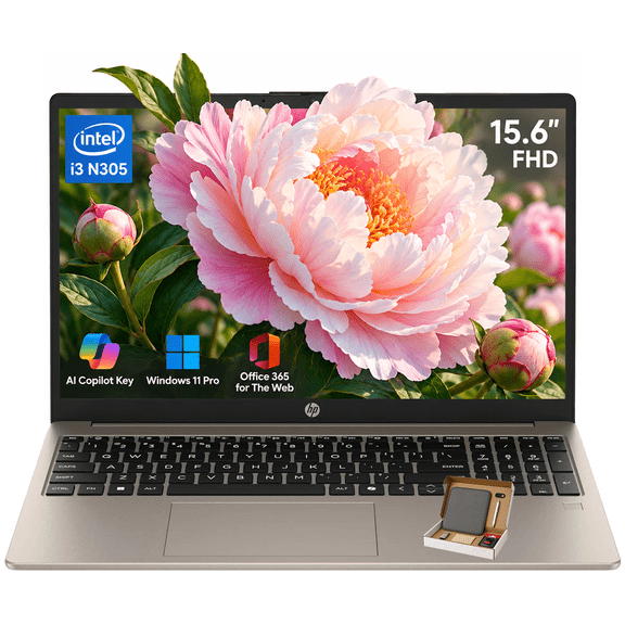 HP 15.6" FHD Touchscreen Laptop for Business | Intel 8-Core i3-N305 | 16GB DDR4 RAM | 512GB SSD | Copilot AI | Wi-Fi 6 | Bluetooth 5.3 | Windows 11 Pro