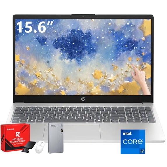 HP 15.6" FHD Touchscreen Laptop, Intel Core i7-1355U, 32GB RAM, 2TB SSD, Windows 11 Pro, Silver
