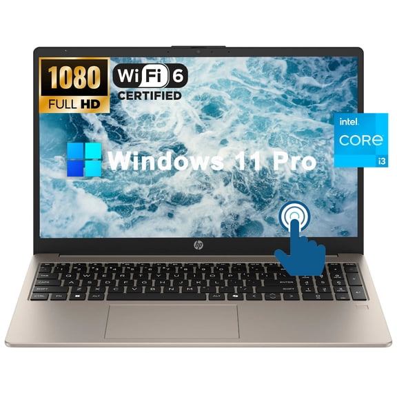 HP 15.6" FHD [Windows 11 Pro] IPS Touchscreen Business Laptop, Intel 8-Core i3-N305, 8GB RAM 512GB SSD, Fingerprint, Long Battery Life, WiFi 6, Bluetooth, Copilot AI