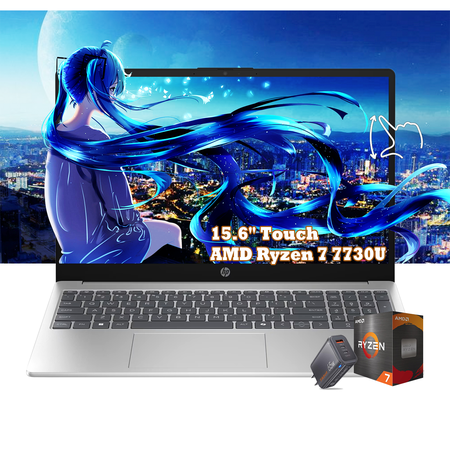 HP 15.6" Full HD Touchscreen Laptop | AMD Ryzen 7 7730U (Beats i9-10880H) | 16GB RAM | 1TB SSD | AMD Radeon Graphics | Win 11 | Fast Charge | Wi-Fi 6 | W/Charger