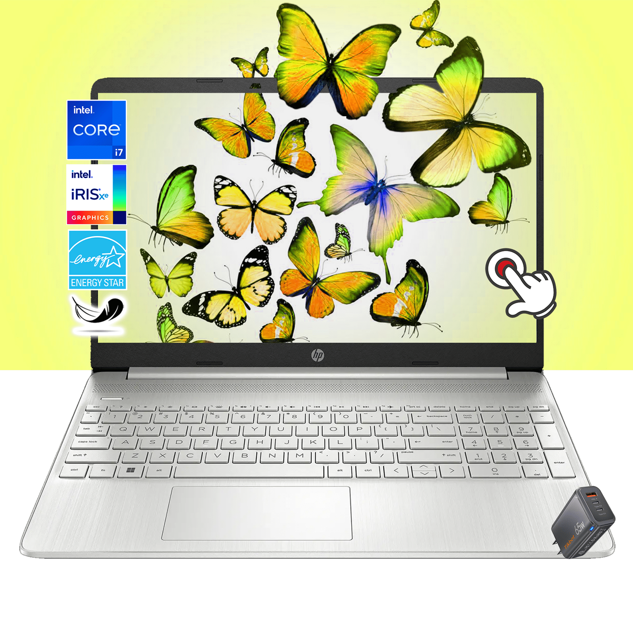 HP 15.6" Full HD Touchscreen Laptop | Intel i7-1255U (Beat i9-8950HK) | 32GB RAM | 2TB SSD | Intel Iris Xe Graphics | Win 11 | Fast Charge | EPEAT Silver | W/Charger