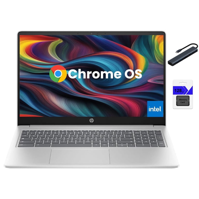 HP 15.6'' HD Display Chromebook Laptop for Student and Business