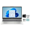 thumbnail image 1 of HP 15.6" HD Display, Intel Processor N200 (Pentium), 1.1 GHz, 16GB RAM, 128GB UFS, Numeric Keypad, Windows 11 Home, One Year Office 365 Included, Bluetooth, Wi-Fi 6, Silver with Mazepoly Accessories, 1 of 5