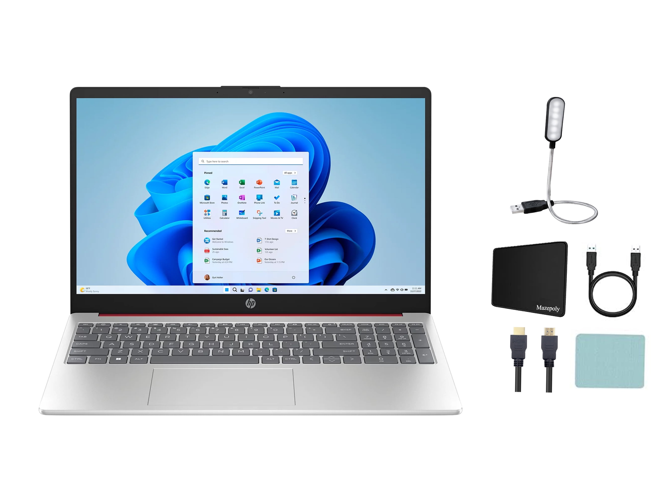 "HP 15.6"" Laptop, Intel N200, 1.1GHz, 8GB, 128GB UFS, Win 11, Office 