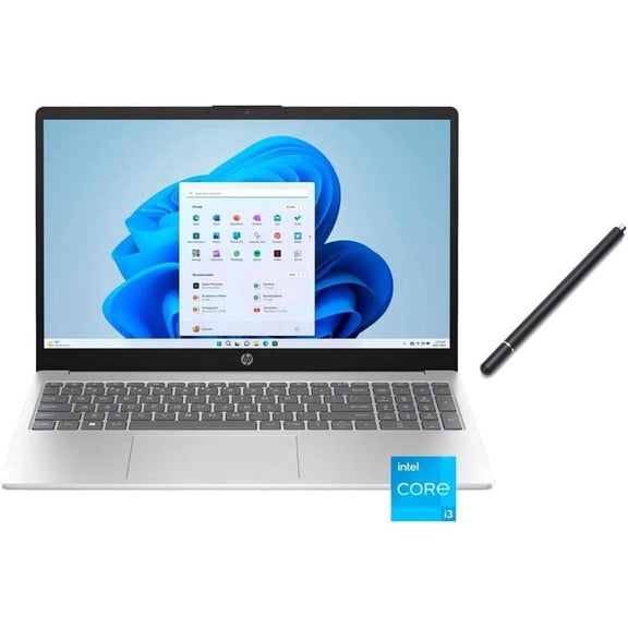 HP 15.6" HD Touch Screen Laptop | Intel Core i3-1215U (Beat Intel Core i5-1155G7) | Intel UHD Graphics | Silver | 8GB RAM | 256GB SSD | Windows 11 S | Bundle with Stylus Pen