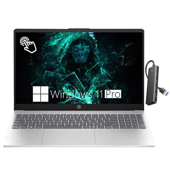 HP 15.6" HD TouchScreen Business Laptop ,Intel Core i3 1315U ,8GB Memory - 512GB SSD, Win11 Pro, Natural Silver