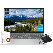 HP 15.6" HD Touchscreen Business Laptop, Intel i3-1215U, 16GB DDR4, 512GB SSD, Intel UHD Graphics, Numeric Keypad, Silver, Windows 11 Pro
