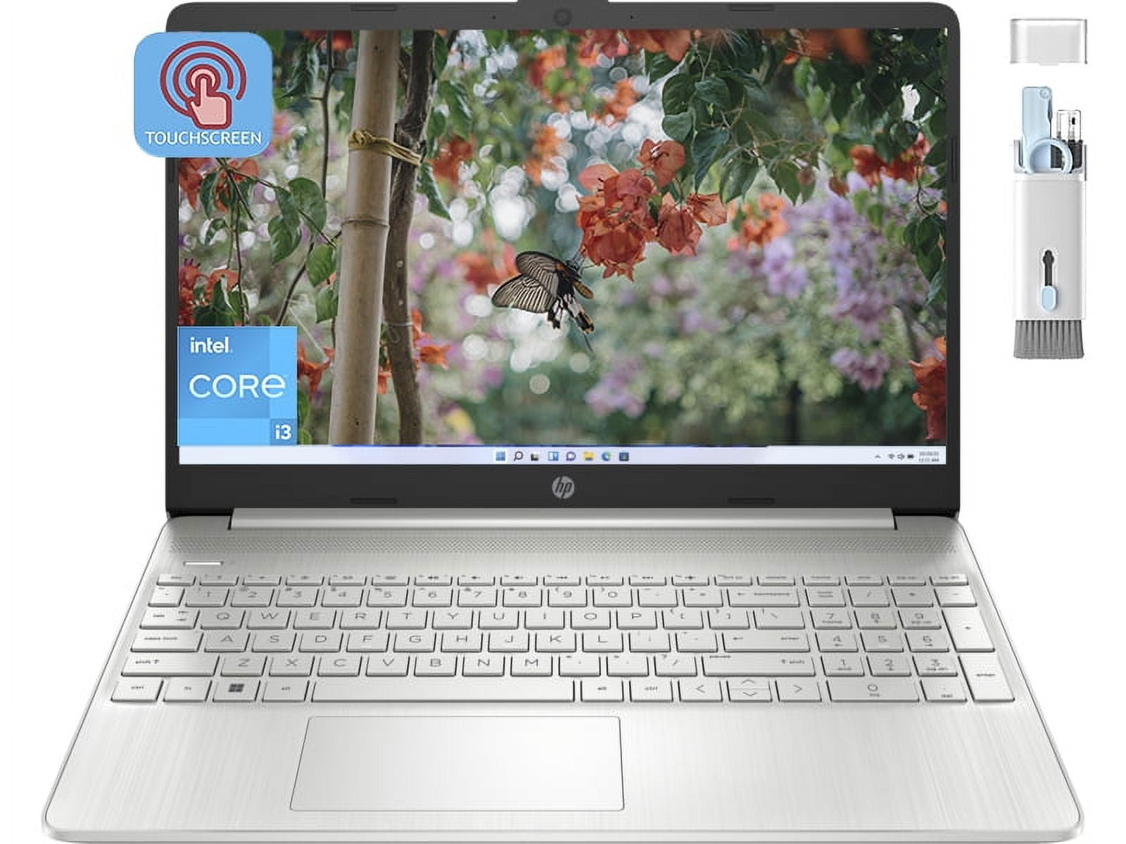 HP 15.6" HD Touchscreen Laptop, Intel Core i3 1215U Processor, 12GB RAM, 512GB SSD, Intel UHD Graphics, Numpad, Windows 11 Home, Cefesfy Multifunctional Brush