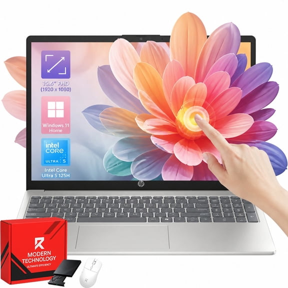HP 15.6-Inch Touchscreen Laptop, Intel Core Ultra 5 125H 14-Core Processor, 8GB DDR5, 512GB SSD, FHD IPS Touch, Numpad, Wi-Fi 6, Win 11 Home w/Accessory