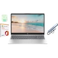 thumbnail image 1 of HP 15.6" LED Laptop Computer, 32GB RAM 640GB Storage (128GB UFS+512GB Docking Set), Quad-Cores Intel Pentium, Windows 11 S with 1-Year Microsoft Office 365 Included, PLUSERA Earphones, Natural Silver, 1 of 6