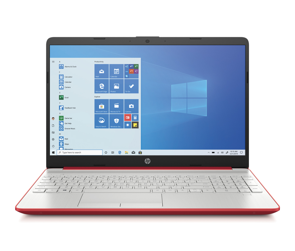 HP 15.6" Laptop, Intel Pentium Silver N5000, 4GB RAM, 500GB HD, Windows 10 Home, Scarlet Red, 15-dw0081wm - image 1 of 4