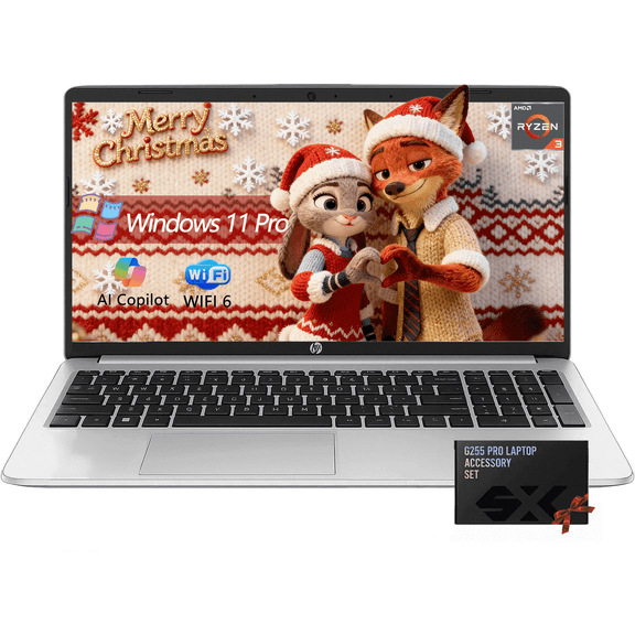 HP 15.6" Laptop Student Business Slim Computer - Copilot AI, AMD Ryzen 3 7330U(up to 4.3GHz), 16GB RAM, 1TB SSD, Wi-Fi 6, HDMI, USB-C, Windows 11 Pro