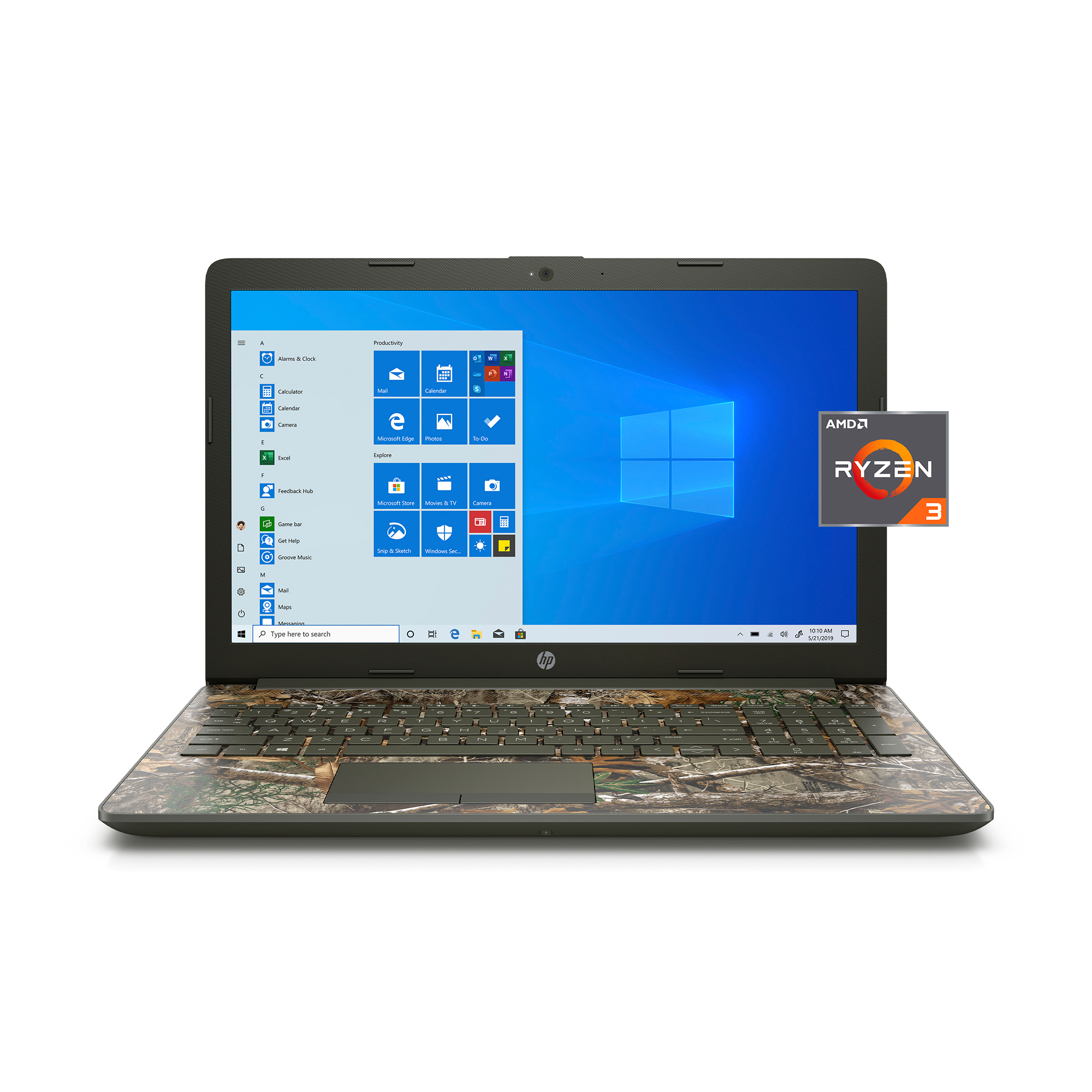 HP 15.6" R3 4/256G Laptop-Camo - image 1 of 9