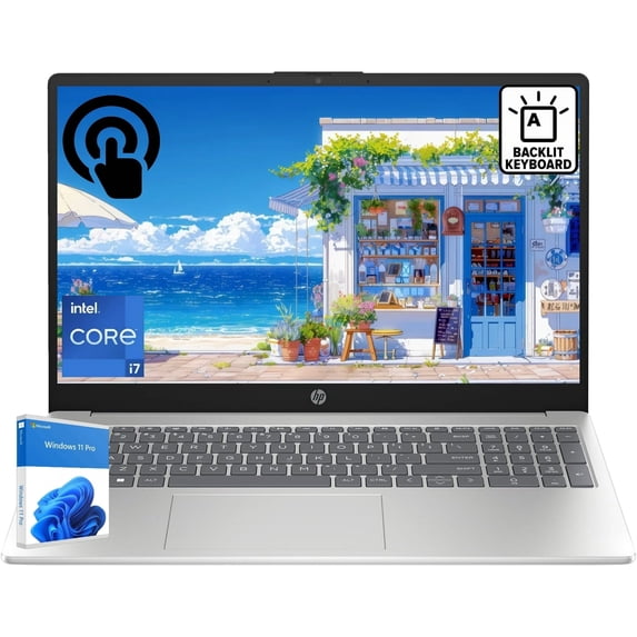 HP 15.6" Touch Screen Laptop, Intel 10 Cores i7-1355U, 16GB RAM, 1TB SSD, Wi-Fi 6, Bluetooth 5.3, HDMI,Backlit, Windows 11 Pro