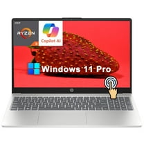 HP 15.6" Touchscreen Business Laptop, AMD Ryzen 3 7320U(up to 4.1 GHz), 8 GB RAM LPDDR5, 128 GB SSD, AMD Radeon Graphics, HDMI, Wi-Fi 6, Bluetooth, Windows 11 Pro, Silver