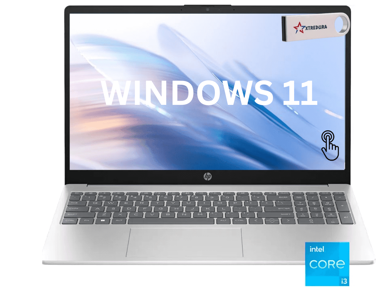 HP 15.6" Touchscreen Business Laptop Computer - with MS Office 2024 Lifetime License, Intel 6-core i3-1215U, 16 GB RAM, 512 GB SSD, UHD Graphics, Long Battery Life, Wi-Fi 6E, Windows 11 Pro