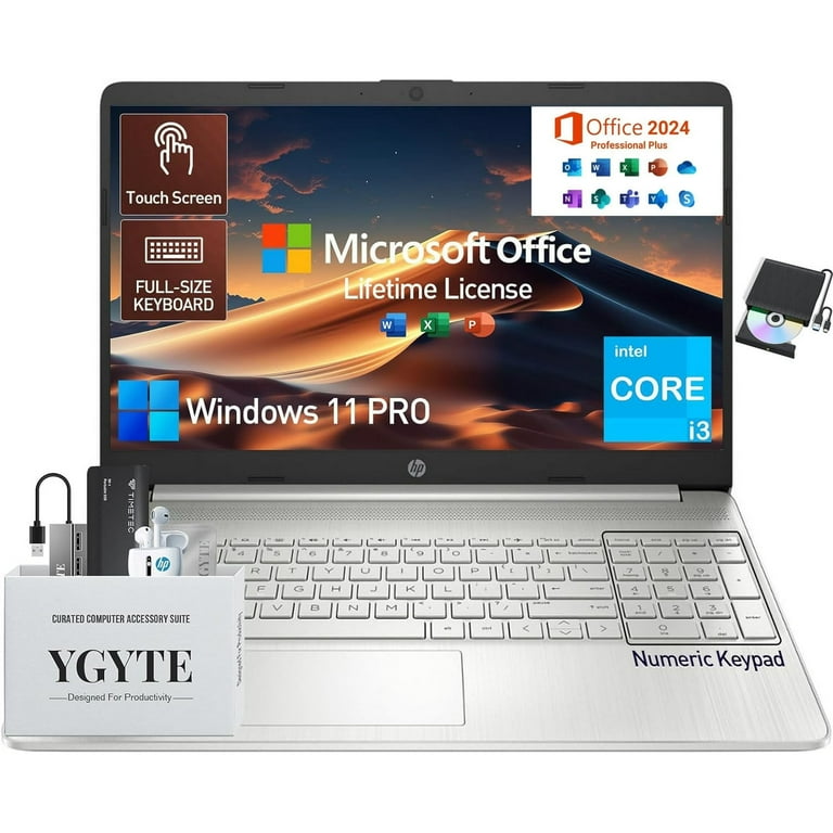 HP 15.6 Touchscreen Laptop for Business, Core i3-1215U, 16 GB RAM