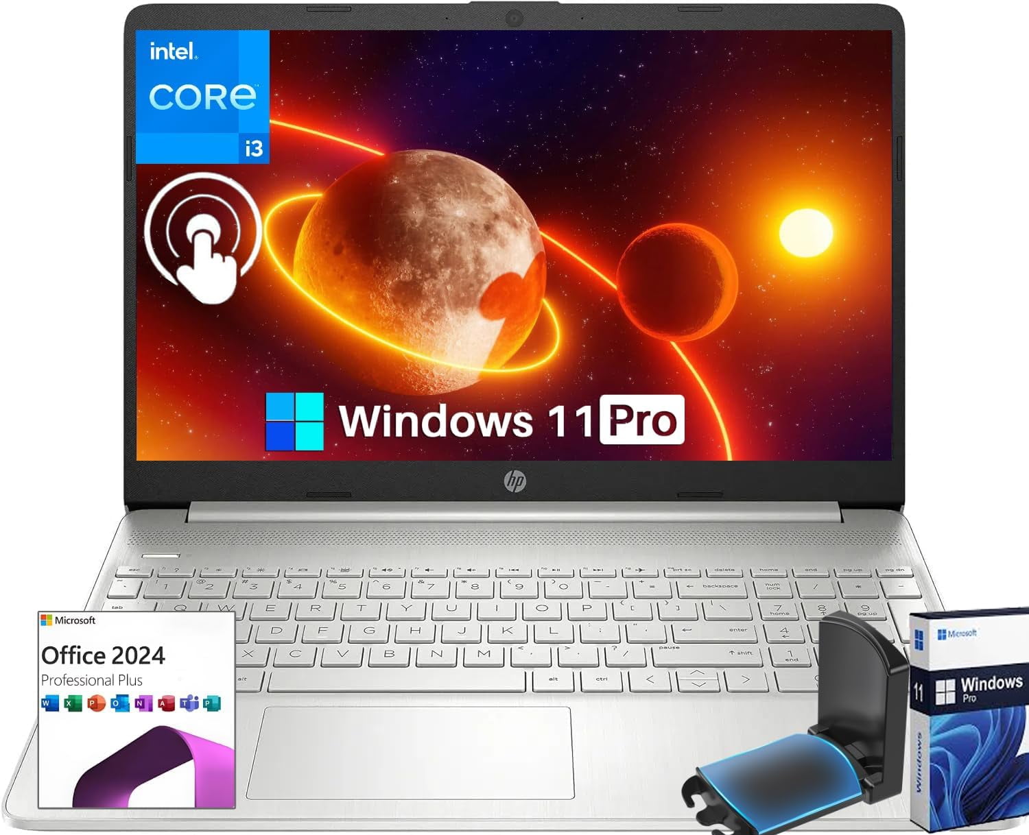 HP 15.6 Touchscreen Laptop for Business, Core i3-1215U, 32 GB RAM