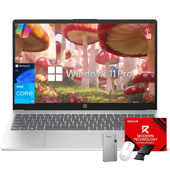 HP 15.6" Touchscreen Laptop Computer for Business & Student – Intel Core i3-1315U (Up to 4.5GHz), 16GB RAM, 512GB SSD, Windows 11 Pro, Copilot AI, HD Display, Wi-Fi 6, Bluetooth