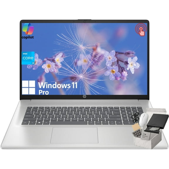 HP 15.6" Touchscreen Laptop, Intel 13th Core i3-1315U, Intel UHD Graphics, 16GB RAM, 512GB SSD, Copilot, Long Battery Life, Anti-Glare, Windows 11 Pro