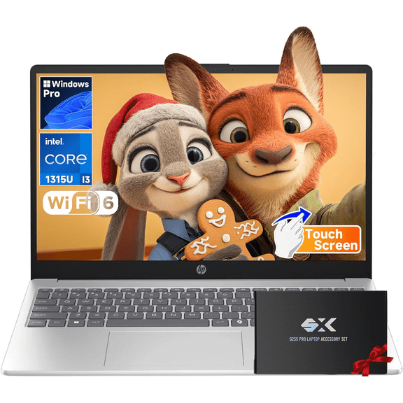 HP 15.6" Touchscreen Laptop, Intel 13th Core i3-1315U(Up to 4.5GHz), AI Copilot, Wi-Fi6, Fast Charge, for Business & Student, Win 11 Pro, 16GB RAM, 512GB SSD