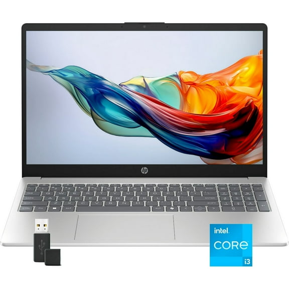 HP 15.6" Touchscreen Laptop, Intel 6-core Core i3-1315U Processor, 8G RAM, 256GB PCIe SSD, Wi-Fi, HDMI, USB-C, Windows 11, Lightweight Student Business Laptop, USB Drive