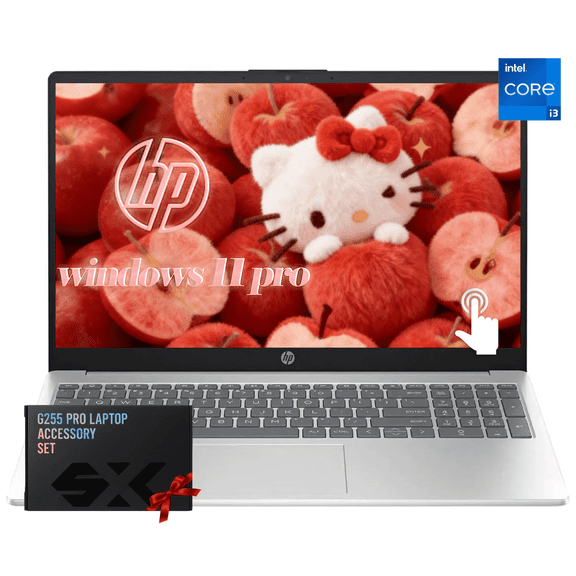 HP 15.6" Touchscreen Laptop for Student & Business, Intel 12th Gen Core i3-1215U, 64GB RAM, 2 TB SSD, Intel UHD Graphics, AI Copilot, Fast Charge, HD Camera, Windows 11 Pro, w/Accessories
