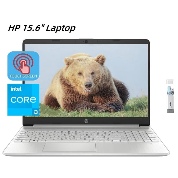 HP 15.6" Touchscreen Laptop for Students, Laptop Computers with 32GB RAM, 1TB SSD, Intel Core i3-1215U (Beat i5-1135G7), Intel UHD Graphics, WiFi, Bluetooth, Windows 11 Home, Cleaning Brush, Silver