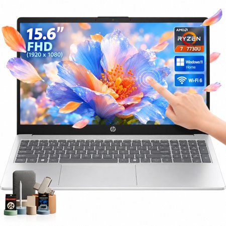 HP 15.6" Touchscreen Laptop, Windows 11 Home, Intel Core i7-1355U(up to 5.0 GHz), 15.6 inch FHD Touch Screen, 16GB RAM, 1TB SSD, Accessory