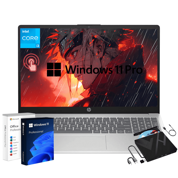 HP 15.6" Touchscreen Laptop for Student and Business, Intel 6-Core i3-1215U, 16GB RAM, 512GB PCIe SSD, Intel UHD Graphics, Windows 11 Pro