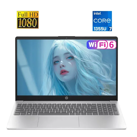 HP 15.6 inch FHD IPS Windows Laptop Intel Core i7-1355U 32GB RAM 2TB PCIe NVMe SSD Natural Silver