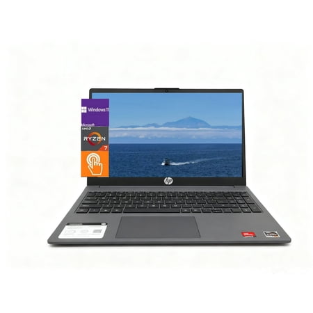 HP 15.6 inch FHD Touch Windows Laptop, AMD Ryzen 7-5825U,16GB 512GB SSD, Windows 11 Pro, Gray, 15-fc0204nr
