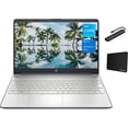 thumbnail image 1 of HP 15.6 inch HD Laptop, Intel Core i3-1115G4 Processor, 8GB RAM, 256GB M.2 NVMe SSD, Webcam, SD Card Reader, Windows 11 Home in S Mode, Spruce Blue with Tigology Accessories, 1 of 5