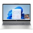 thumbnail image 1 of HP 15.6 inch Laptop, HD Touchscreen Display, AMD Ryzen 3 7320U, 8 GB RAM, 128 GB SSD, AMD Radeon Graphics, Windows 11 Home in S Mode, Natural Silver, 15-fc0099nr, 1 of 5