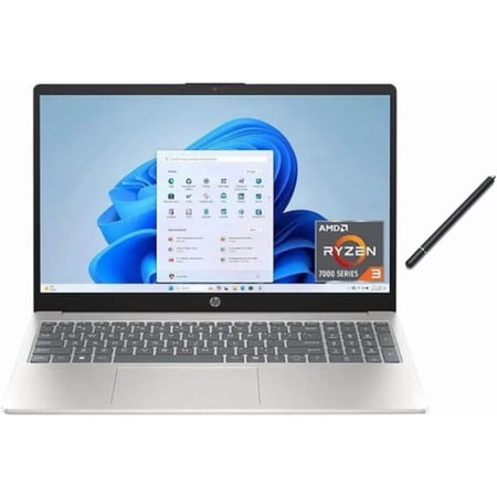 HP 15.6 inch Laptop HD Touchscreen Display| AMD Ryzen 3 7320U(Beat Intel Core i5-1155G7)| AMD Radeon Graphics | Webcam| 8GB RAM DDR5 | 256GB SSD | Windows 11 Home | Bundle with Stylus Pen