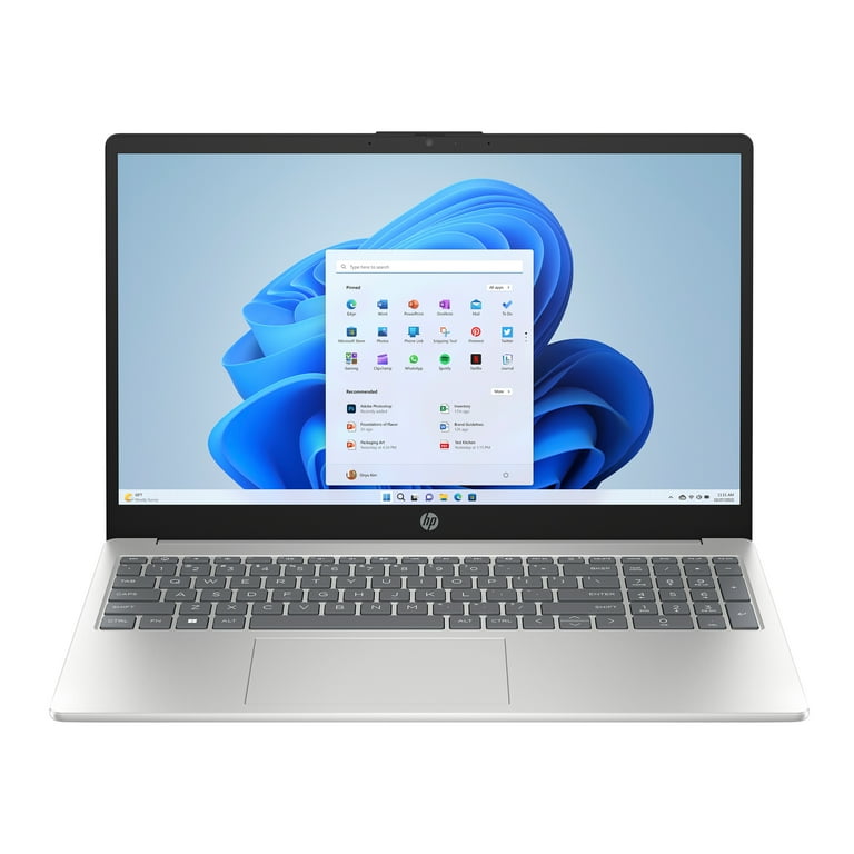 HP 15.6 inch Windows Laptop Intel Processor N200 4GB RAM 128 UFS Natural Silver 12 mo. Microsoft 365 included
