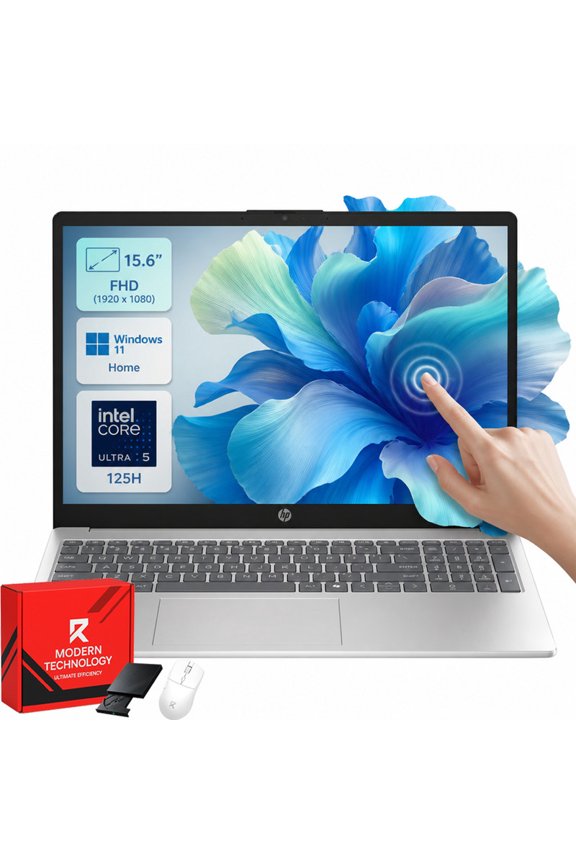 HP 15.6-inch Touch Laptop, Intel Core Ultra 5 125H (up to 4.5GHz), 24GB DDR5, 1TB SSD, FHD IPS Touch Display, Number Pad, Wi-Fi 6, Win 11 Home w/Accessory