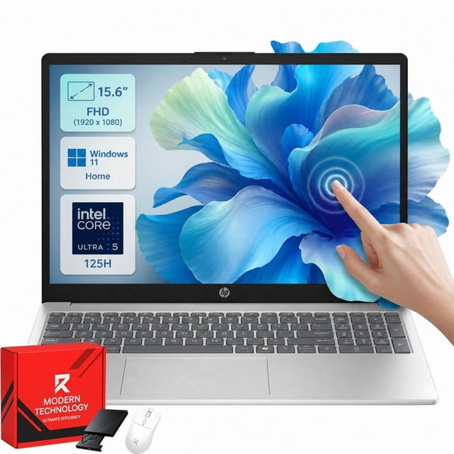 HP 15.6-inch Touch Laptop, Intel Core Ultra 5 125H (up to 4.5GHz), 8GB ...