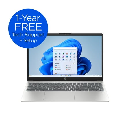 HP 15.6 inch Windows Laptop Intel Core i3-N305 8GB RAM 256GB SSD Natural Silver
