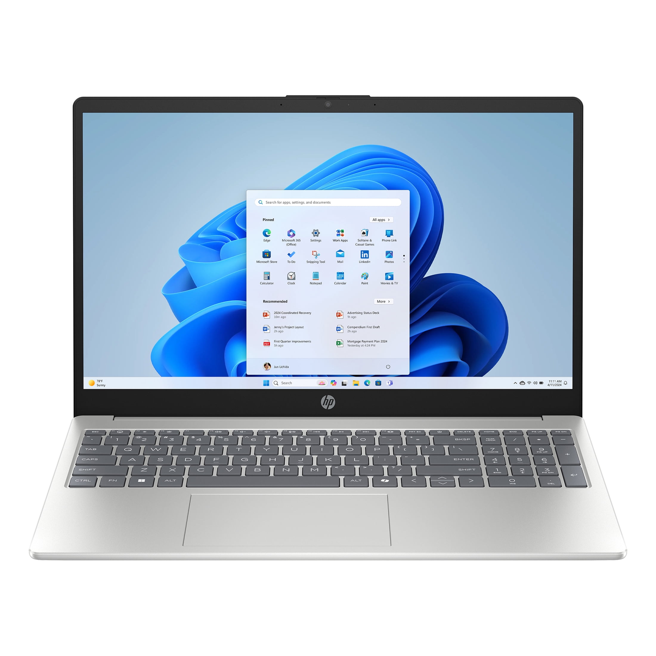 HP 15.6 inch Windows Touch Laptop Intel Core i5-1334U 8GB RAM 512GB SSD Natural Silver