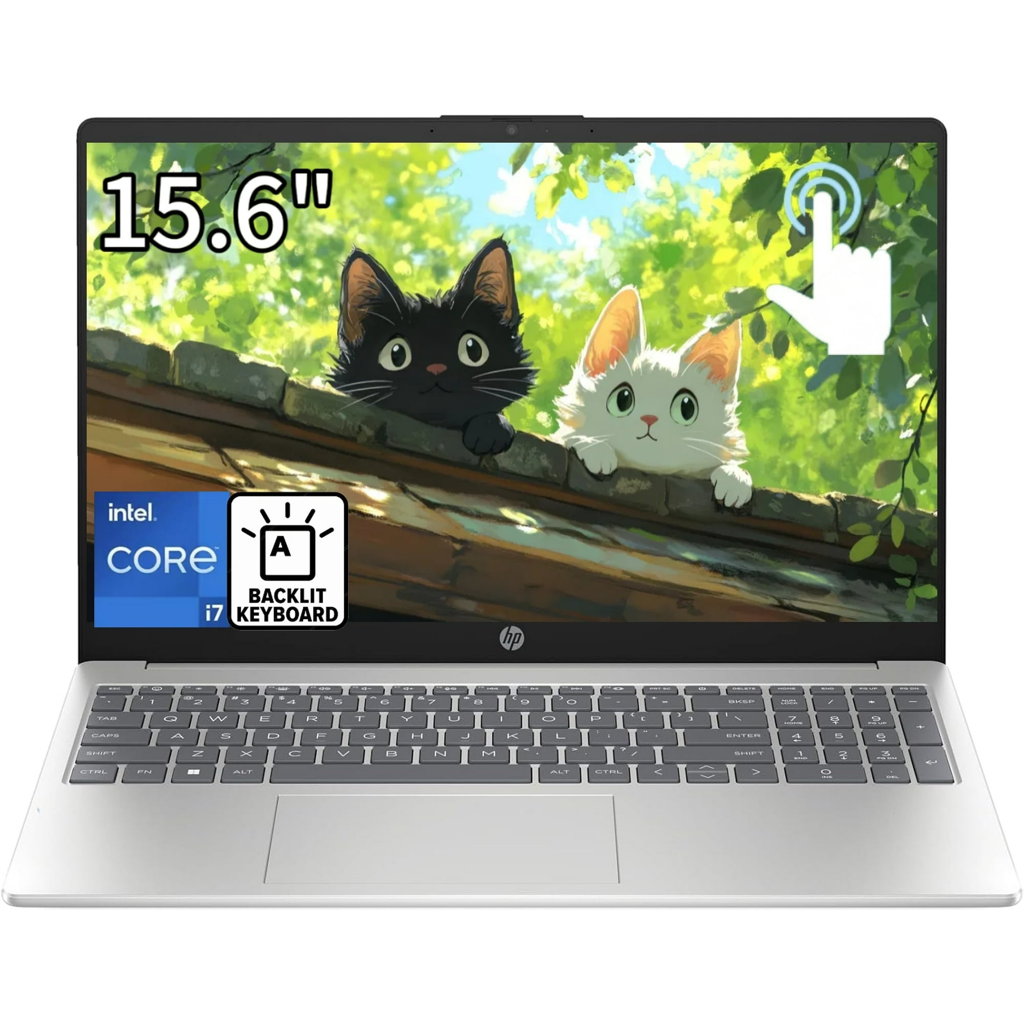 HP 15.6 inch Laptop PC, 13th Gen Intel i7, Iris Xe Graphics