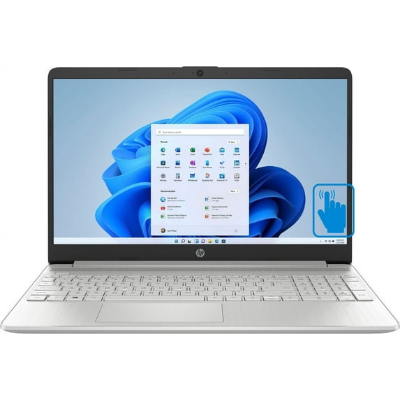 HP 15 Business Laptop 15.6in Touchscreen WVA FHD Display (10-Core Intel i7-1255U, 16GB RAM, 128GB PCIe SSD, Intel Iris Xe, AC WiFi, Bluetooth, Webcam, SD Reader, Numeric Keypad, Win 11 Pro)