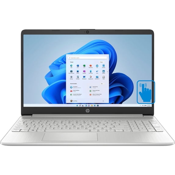 HP 15 Business Laptop 15.6in Touchscreen WVA FHD Display (10-Core Intel i7-1255U, 16GB RAM, 4TB PCIe SSD, Intel Iris Xe, AC WiFi, Bluetooth, Webcam, SD Reader, Numeric Keypad, Win 11 Pro)