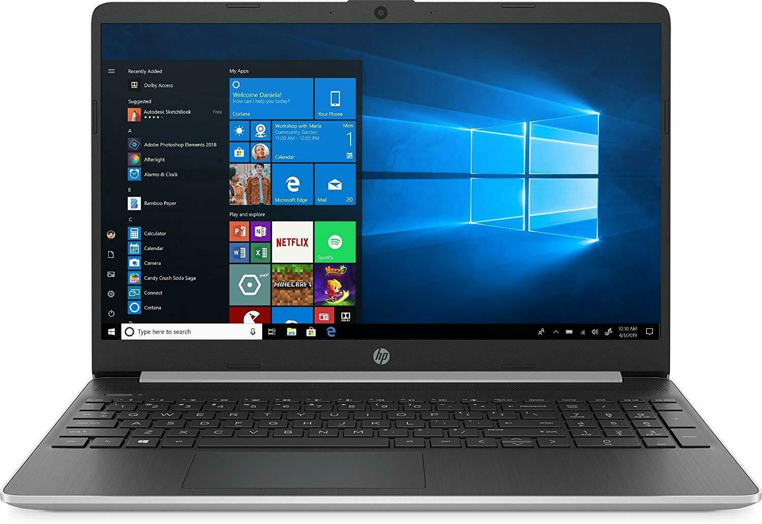 HP 15-DY1731MS Laptop, 15.6" HD (1366 x 768), Intel Core 10th Gen i3-1005G1, 8 GB RAM, 128 GB SSD, Windows 10 - image 1 of 5