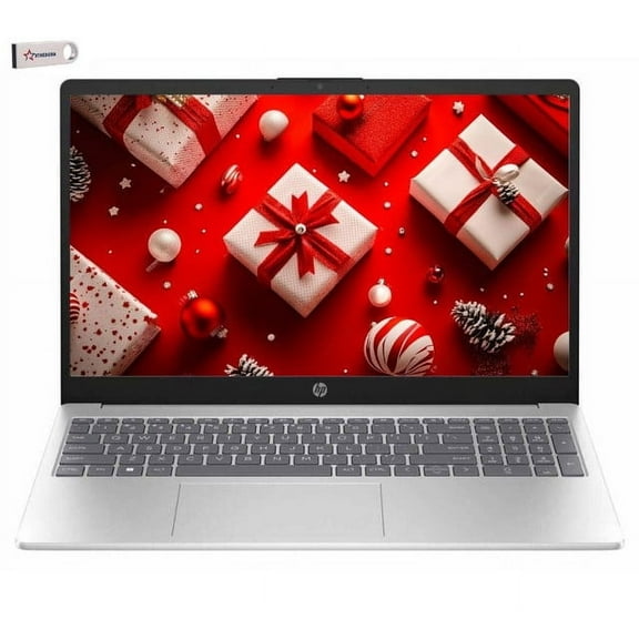 HP 15 Home & Business Laptop Full HD (1920 x1080) Intel i3-N305 Beat i3-1215U 8-Core, 8GB RAM, 1TB SSD, Up to 3.8 GHZ, 15", Wifi, Bluetooth, Webcam, Silver, Windows 11 Pro/XTREDURA FLASH DRIVE